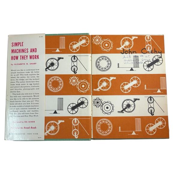 VTG 1959 "Simple Machines And How They Work" By Elizabeth Sharp FIRST PRINTING! - Picture 10 of 16